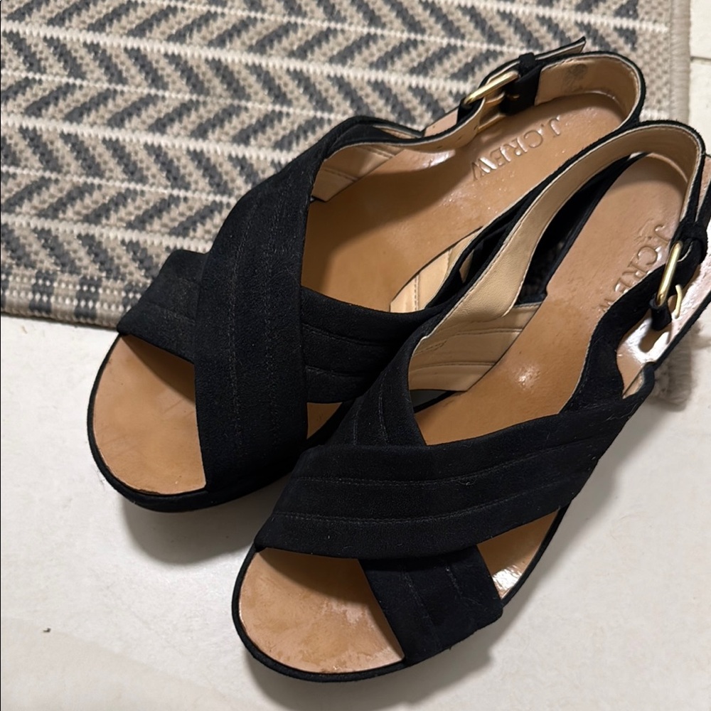 J.Crew Marcie Suede Platform Wedges